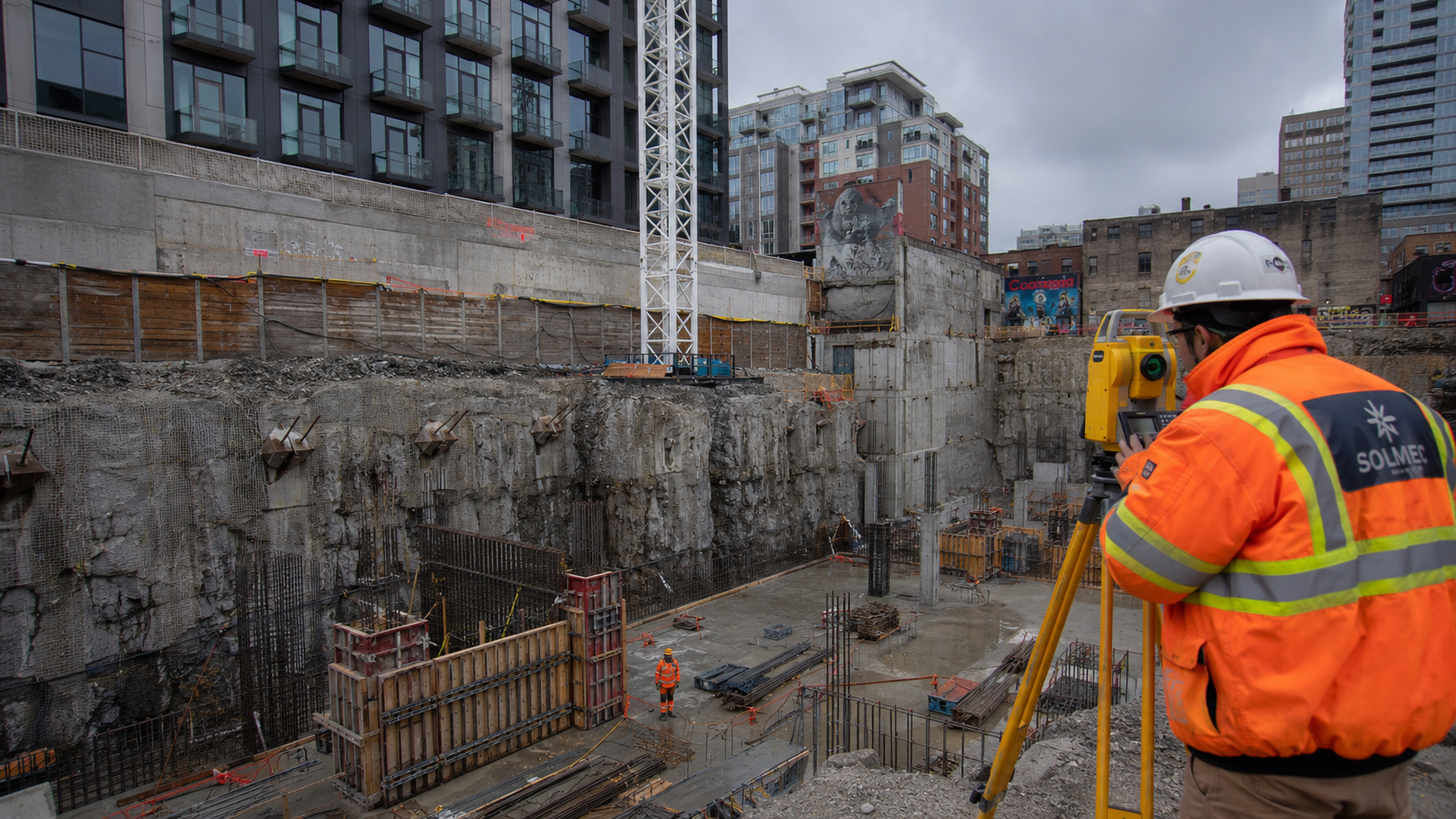 Suivi topographique de contrôle sur chantier
